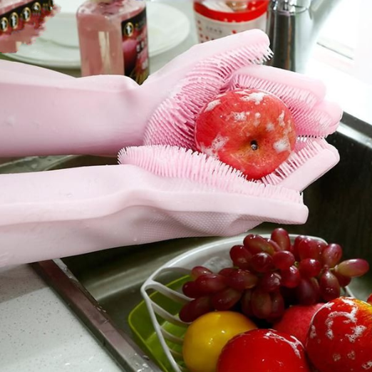 Magic Rubber Silicone Dish Washing Gloves
