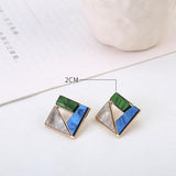 Blue Geometric Acrylic Bump Party Beach Jewelry