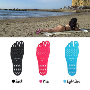NAKEFIT Sticker Shoes Stick on Soles Sticky Pads For Feet Beach Sock