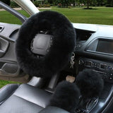 Winter Car Steering Wheel Cover