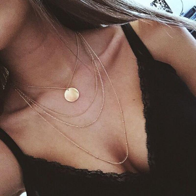 Heart Link Chain Multi-Layer Necklace