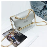 Fashion Transparent PU Composite Messenger Bags