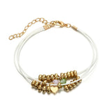 Bohemian Trees Feather Charm Crystal Bracelets 5pcs/set