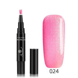 3 In 1 Gel Nail Varnish Pen Glitter (60 Colors)