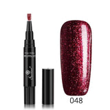 3 In 1 Gel Nail Varnish Pen Glitter (60 Colors)