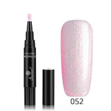 3 In 1 Gel Nail Varnish Pen Glitter (60 Colors)