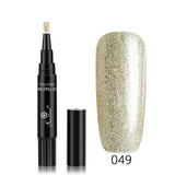 3 In 1 Gel Nail Varnish Pen Glitter (60 Colors)