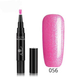 3 In 1 Gel Nail Varnish Pen Glitter (60 Colors)