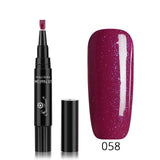 3 In 1 Gel Nail Varnish Pen Glitter (60 Colors)