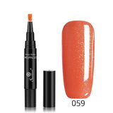 3 In 1 Gel Nail Varnish Pen Glitter (60 Colors)