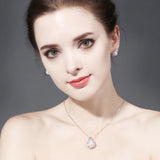Freshwater Pearl Jewelry Sets Necklace Earrings Shell Design For Women