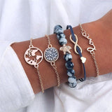 Stylish Bracelets 4 Pcs/ Set