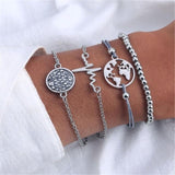 Stylish Bracelets 4 Pcs/ Set