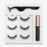 Magnetic Liquid Eyeliner & Magnetic Eyelashes & Tweezer Set Waterproof Long Lasting Eyelash Extension