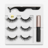 Magnetic Liquid Eyeliner & Magnetic Eyelashes & Tweezer Set Waterproof Long Lasting Eyelash Extension