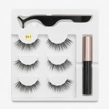Magnetic Liquid Eyeliner & Magnetic Eyelashes & Tweezer Set Waterproof Long Lasting Eyelash Extension