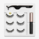 Magnetic Liquid Eyeliner & Magnetic Eyelashes & Tweezer Set Waterproof Long Lasting Eyelash Extension