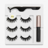 Magnetic Liquid Eyeliner & Magnetic Eyelashes & Tweezer Set Waterproof Long Lasting Eyelash Extension