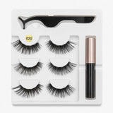Magnetic Liquid Eyeliner & Magnetic Eyelashes & Tweezer Set Waterproof Long Lasting Eyelash Extension