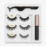 Magnetic Liquid Eyeliner & Magnetic Eyelashes & Tweezer Set Waterproof Long Lasting Eyelash Extension