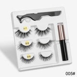 Magnetic Liquid Eyeliner & Magnetic Eyelashes & Tweezer Set Waterproof Long Lasting Eyelash Extension