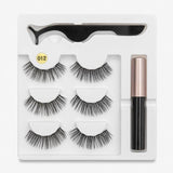Magnetic Liquid Eyeliner & Magnetic Eyelashes & Tweezer Set Waterproof Long Lasting Eyelash Extension