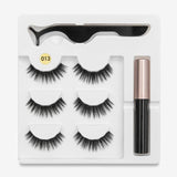 Magnetic Liquid Eyeliner & Magnetic Eyelashes & Tweezer Set Waterproof Long Lasting Eyelash Extension